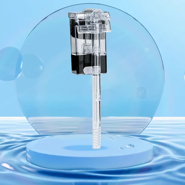 Diagram illustrating the internal filtration layers of the hanging filter.