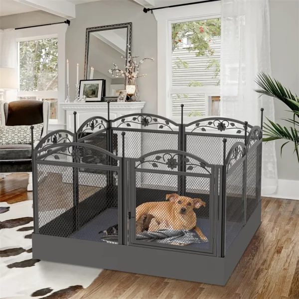 Side profile of the large dog playpen, showing panel height and construction.