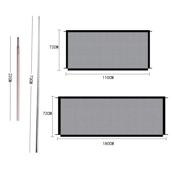 Detail of the metal iron construction and smooth edges of the dog playpen panels.