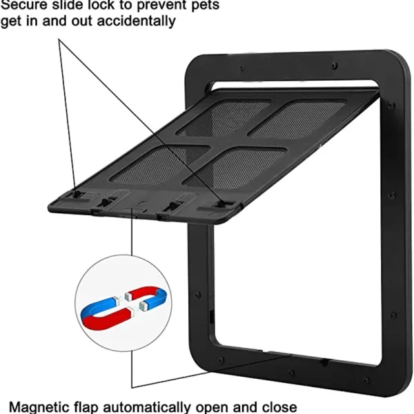 Diagram showing the dimensions of the large pet screen door.