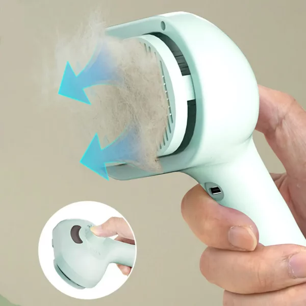 Rechargeable USB port on the side of the Cat Steam Brush