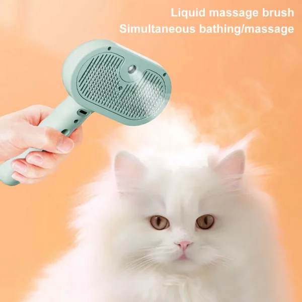 Detail of the release button for hair removal on the Cat Steam Brush