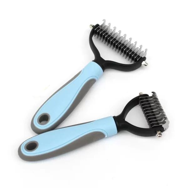 Dog grooming brush, small size with 11 cutter heads, for precise grooming