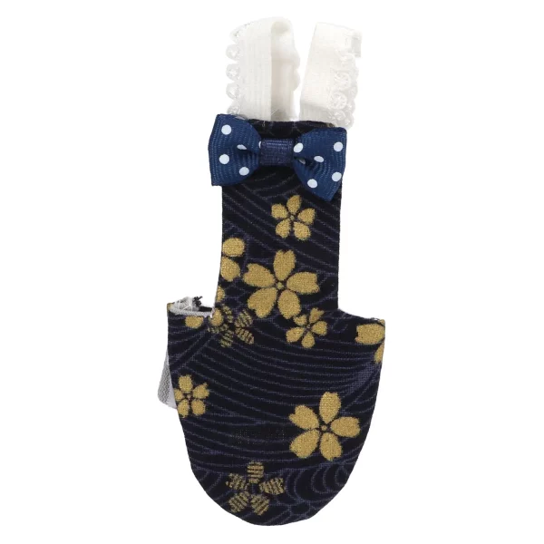 Adjustable Bird Diaper with Golden Flower Pattern for Macaws, Budgies, Cockatiels & Finches - 10x20cm (4x8 inches),