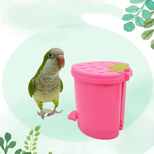 Close-up of the parrot training toy's interactive mechanism