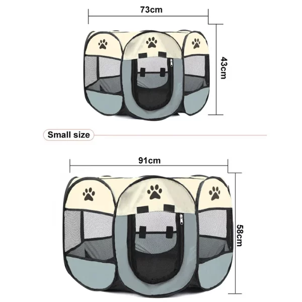 Outdoor dog kennel, demonstrating anti-mosquito mesh panels